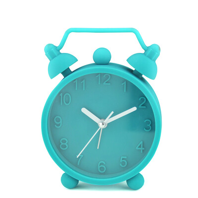 

Silica gel Ultra-quiet Lovely Table Desk Alarm Clock for Kids Children Boys Girls,Candy Color Blue/Purple/Red /Green/Pink