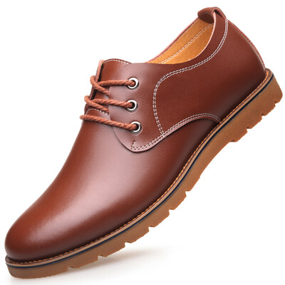 

Poitulas men's casual shoes business low to help British tide casual shoes lace plate shoes men 5516 brown 38