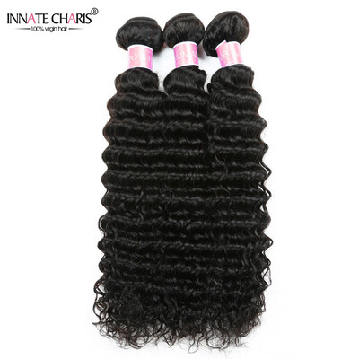 

Innate Charis Hair Company Peruvian Deep Wave 3Pcs/Lot Pineapple Wave Hair Curly Sew In Weave Virgin Peruvian Hair Bundles