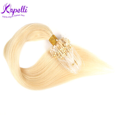 

Virgin Human Hair Micro Loop Ring Hair Extensions 613 100g 1gStrand Pre-bonded 613 Micro-loop Brazilian Virgin Human Hair парик