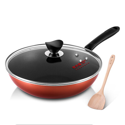 

[Супермаркет] Jingdong Grand Imperial Wok растительного масло Ян Го не имеет антипригарного 30см плиты газовой плиты газового пламени котелка с крышкой универсального подарком деревянного шпателем WG46536
