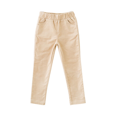 

Cicie children 's clothing corduroy cartoon patch long pants 164002 beige 130