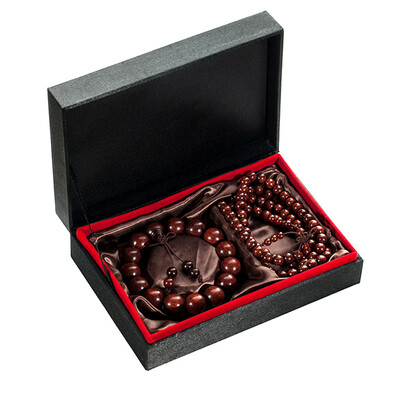 

Mu You lobular red sandalwood hand string old material gift set 15mmx15 stars + 6mmx108 TZ00060
