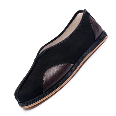 

Cloth cloth old Beijing shoes men&39s shoes traditional Chinese wind kung fu shoes round mouth non-slip middle-aged retro shoes 63X-0117 black 41 yards