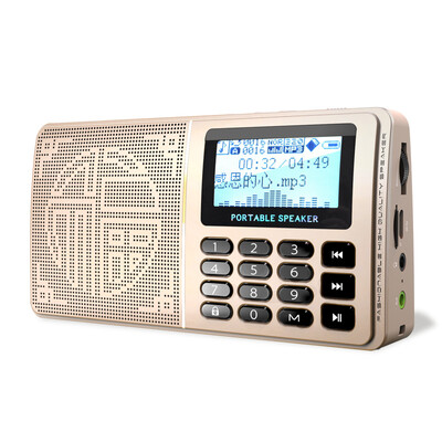 

Mango (NOGO) A950 Elder Walkman музыкальный плеер портативный радио mp3 внешний релиз небольшой звук с фонариком карта динамик богатый золото