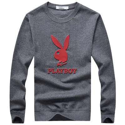 

Playboy PLAYBOY sweater men's fashion casual round neck long sleeve t-shirt 16045PL1910 Po Lan 3XL