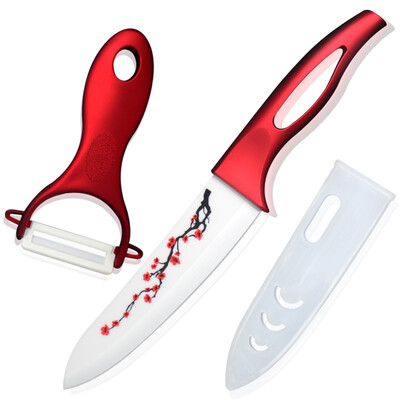 

New Arrival Ceramic Knife Set 6 Inch Chef Knife+ Peeler XYJ Brand Red Handle Kitchen Knives