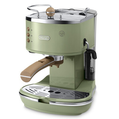 

Italy Delonghi ECO310 Home & Business Italian Semi-Auto Pumped Coffee Machine Coffee Maker with Stainless Steel Boiler White