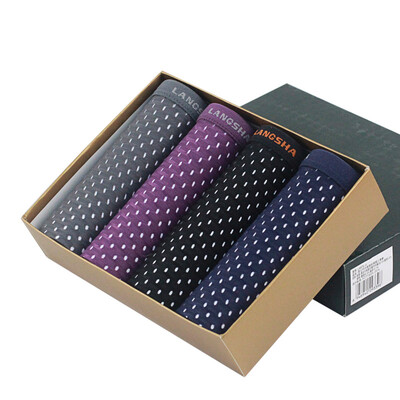 

Langsha men&39s underwear triangular trousers mesh U convex breathable youth panties men 4 gift box mix color 175 XL