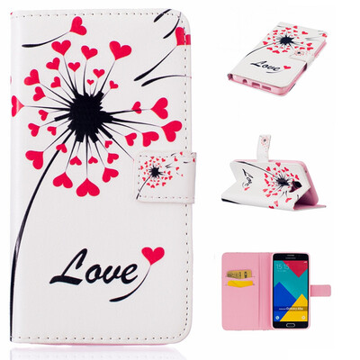 

Love heart dandelion Design PU Leather Flip Cover Wallet Card Holder Case for SAMSUNG GALAXY A5 2016A510
