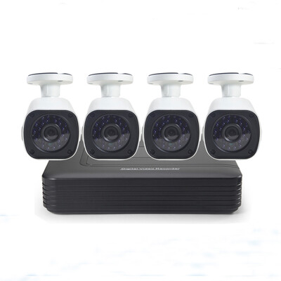 

Cotier CCTV Camera System 4CH DVR with 4pcs AHD 720P Night Vision Camera Outdoor Security Camera Set
