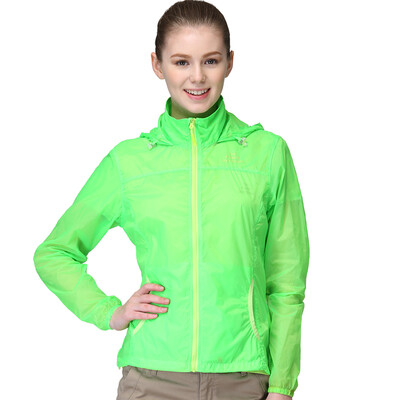

THE FIRST OUTDOOR skin windbreaker outdoor sports windbreaker light breathable skin clothing 6331408 female turquoise green S code