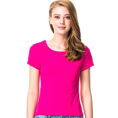 

Jingdong supermarket] three guns home service Shu skin Lycra cotton round neck short sleeve women's shirt bright treasure blue