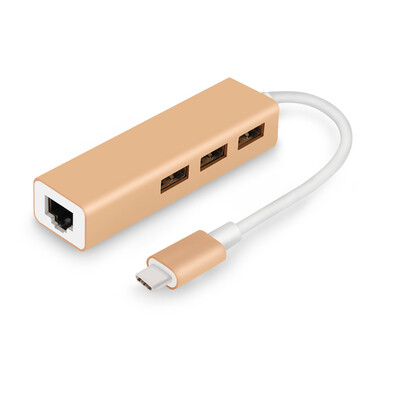 

Fergie Kepe cabos F04605 Apple notebook macbook 12 inch USB31 adapter Type-C network card Ethernet cable interface adapter hub20 version of gold