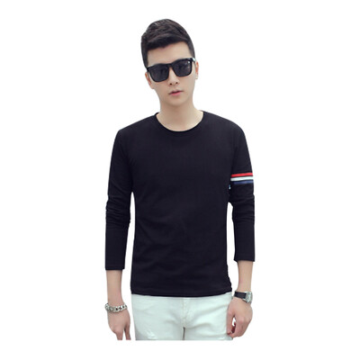 

ZHUOSHIDUN Men's Shirt Long Sleeve Casual Round Neck Shirt