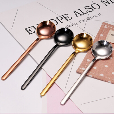 

【Jingdong Supermarket】 Sunshine flying song 304 stainless steel coffee spoon round head spoon coffee cup stirring spoon gift box four-piece four-color section