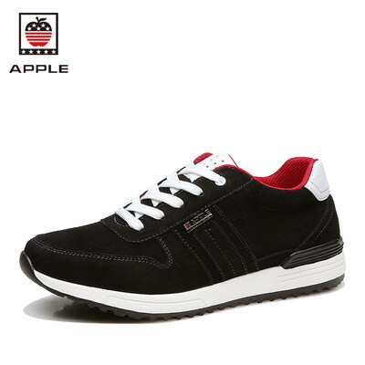 

Apple running shoes for men soft nature leather men sneakers walking shoes