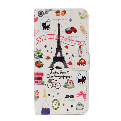 

Sweet Tower Design PU Leather Flip Cover Wallet Card Holder Case for Huawei honor 6X