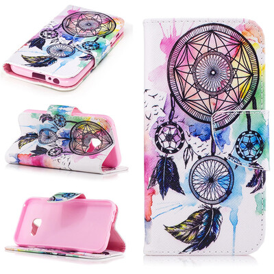 

Windmill Design PU Leather Flip Cover Wallet Card Holder Case for Samsung Galaxy A3 2017