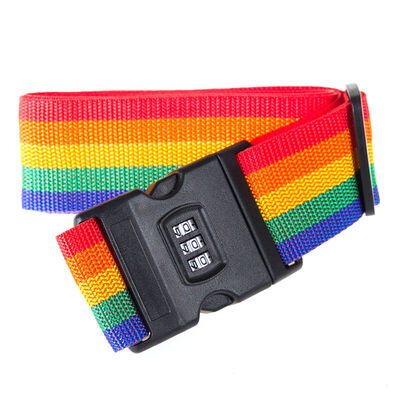 

Banchei Travel Bag Bundled with Baggage Bag Belt Travel Safety Bundle (with luggage writing) 2m long rainbow color