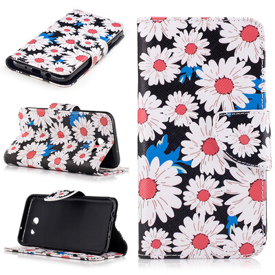 

Chrysanthemum Design PU Leather Flip Cover Wallet Card Holder Case for SAMSUNG GALAXY J3 2017J327