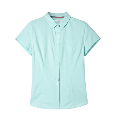 

Semir Long Sleeve Shirt Short Sleeve Shirt Female Casual Solid Colors Student Shirt 13216040028 Green White