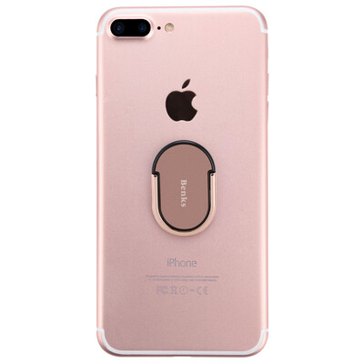 

Bunkers (Benks) mobile phone bracket metal ring buckle rotating bracket car bracket for Apple Huawei millet and other mobile phone rose gold