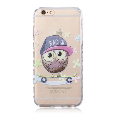 

Сова Pattern Мягкий тонкий ТПУ Резиновая крышка силиконовый гель чехол для IPHONE 6/6S