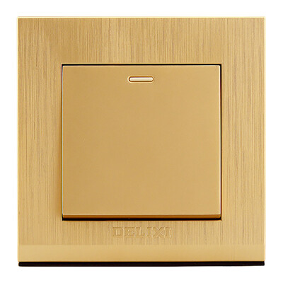 

Delixi (DELIXI) switch socket panel four open single control brushed gold series