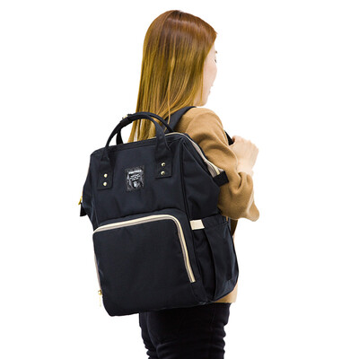 

Три красивых ребенка (SUNVENO) NB22179 Мумия сумка плеча многофункциональной большой емкости матери пакет, чтобы быть выпущен пакет матери ребенку пакет моды дамы Tiekou моды черный