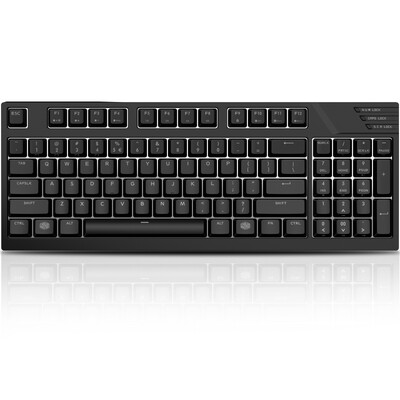 

CoolerMaster MasterKeys Pro M White LEDs Спиральный пулемет Спортивный выпуск V2 Механическая клавиатура (зеленая ось) Вишневый вал Белая подсветка