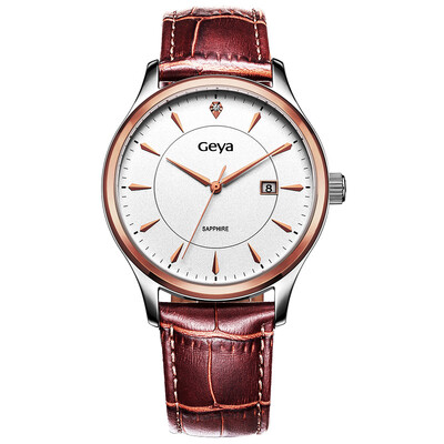 

Geya (Geya) watch Rui Shi series Thanksgiving couple table quartz female white white rose gold plate G06193LHW