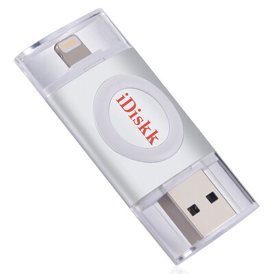 

iDiskk U002 MFi Certified USB Flash Drive for iPhoneiPad 64G Silver