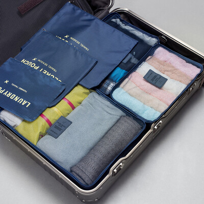 

Jingdong Supermarket Sky Club Travel Six Pieces Wash Bag Bags Garment Dressing Bag Traveling Home Storage Bag Gray