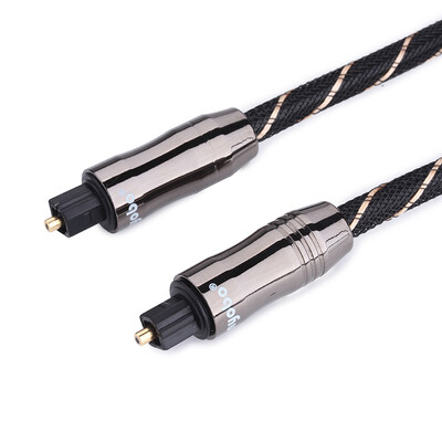 

(Cinyobo) fever digital optical fiber audio interface SPDIF / TOSLINK interface connector TV audio amplifier fiber gold 5 meters