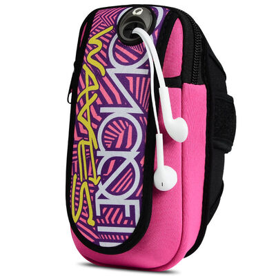 

Mobile phone arm bag men&women running sports arm apple Samsung Huawei millet 6 inch abstract pink