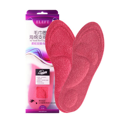 

[Jingdong Supermarket] ELEFT 4D towel ring velvet sponge support insoles warm snow boots cotton insole female red (35-40 yards)