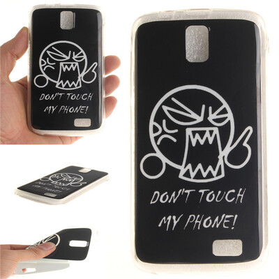 

Do not touch me Pattern Soft Thin TPU Rubber Silicone Gel Case Cover for Lenovo A328