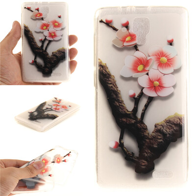 

Four plum blossoms Pattern Soft Thin TPU Rubber Silicone Gel Case Cover for Lenovo A536
