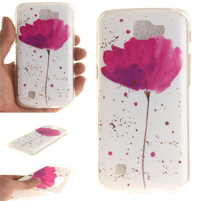 

Purple orchid Pattern Soft Thin TPU Rubber Silicone Gel Case Cover for LG K4