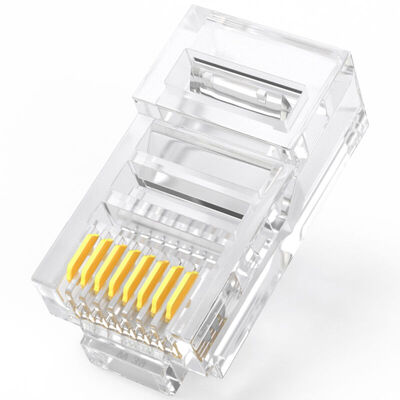 

Shanze (SAMZHE) YH-5100 ультра-пять позолоченных кристалл головка оригинальный RJ45 компьютер сетевой разъем CAT5e неэкранированный 8P8C разъем 100 / коробка * 1