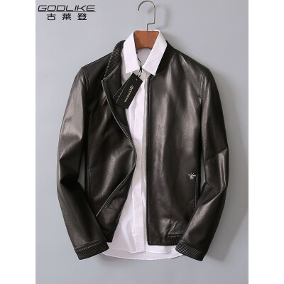 

Mens leather jacket long sleeve autumn witer clothing genuine sheepskin motocyle coat real leather the newest style