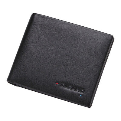 

Woodpecker (TUCANO) Men's short wallet thin large-capacity feel good first layer of leather wallet WAA2113A-89B0 black