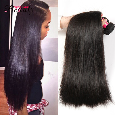 

Muse Lady Beauty Malaysian Straight Human Hair Weaves Natural Color Virgin Hair Extension 3 Bundles Lot Unprocessed Hair