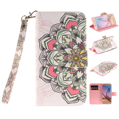 

Multilateral flowers Design PU Leather Flip Cover Wallet Card Holder Case for SAMSUNG GALAXY S6