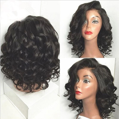 

7A Full Lace Human Hair Wigs For Black Women Short 150% Density Lace Front Human Hair Wigs Brazilian Deep Wave Lace Front Wigs