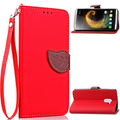 

Red Design PU Leather Flip Cover Wallet Card Holder Case for Lenovo K4 Note