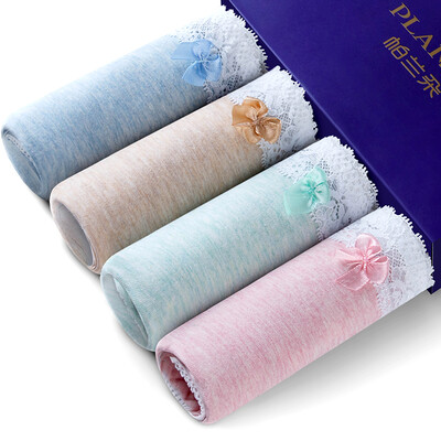 

Pandora Ladies Underwear Female Cotton Inner Lace Sexy Color Cotton Women&39s Shorts Low Low Triangle Underwear 1016 Four Gift Boxes