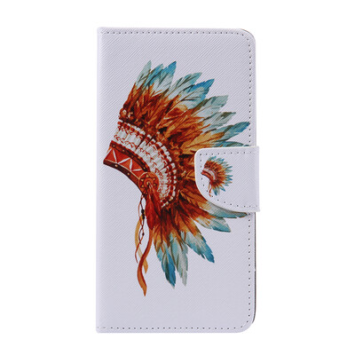 

Indian Hat Design PU Leather Flip Cover Wallet Card Holder Case for LG V10