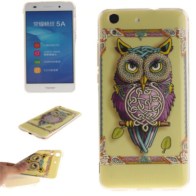 

Owl Pattern Soft Thin TPU Rubber Silicone Gel Case Cover for HUAWEI Honor 5A/Y6 II